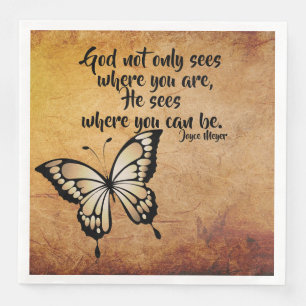 Uplifting Dinner Napkin God Sees Where You Can Be