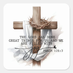 Uplifting Faith-Inspired  Square Sticker