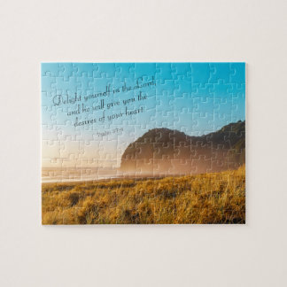 Uplifting Inspirational Bible Verse Psalm 37:4 Jigsaw Puzzle