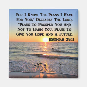 UPLIFTING JEREMIAH 29:11 SUNRISE MAGNET