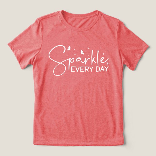 Uplifting Message Inspirational Quote Casual Red  Tri-Blend Shirt (Design Front)