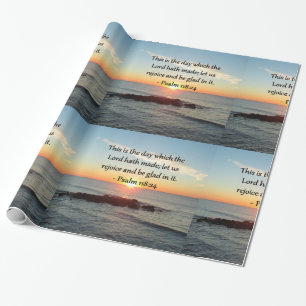 UPLIFTING PSALM 118:24 SUNRISE PHOTO DESIGN WRAPPING PAPER