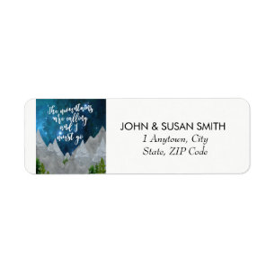 uplifting quote mountains return address labels