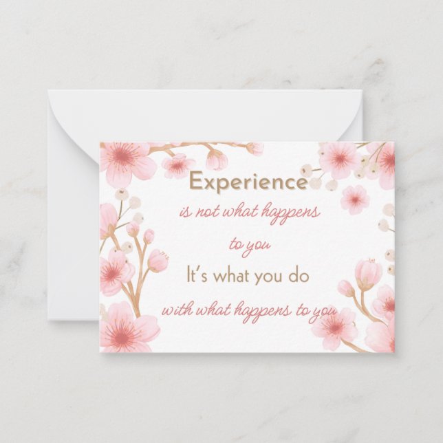 Uplifting quote note card (Front)