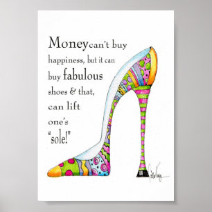Uplifting shoe humour print