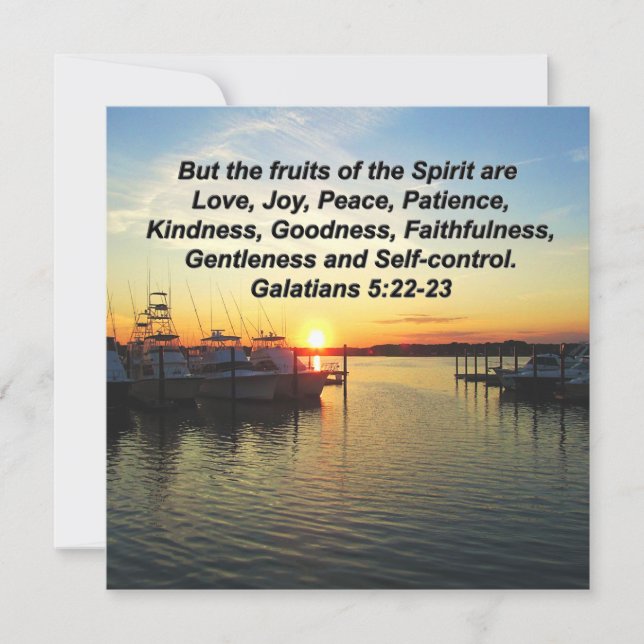 UPLIFTING SUNSET FRUITS OF THE SPIRIT DESIGN INVITATION (Front)