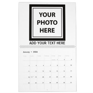 Upload 14 Photos & Add Text – Customise Picture Calendar