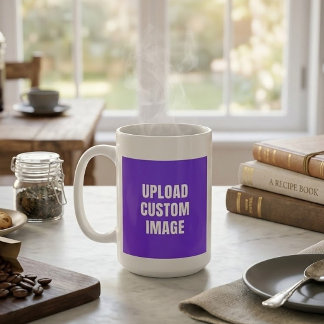 Upload 2 Custom Image - Add Your Own To Print On A Bone China Mug