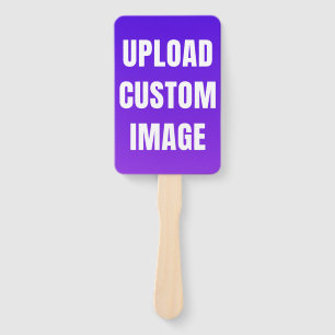 Upload 2 Custom Image - Add Your Own To Print On A Hand Fan