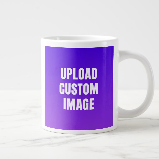 Upload 2 Custom Image - Add Your Own To Print On A Large Coffee Mug (Right)