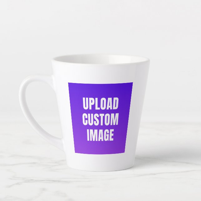 Upload 2 Custom Image - Add Your Own To Print On A Latte Mug (Left)