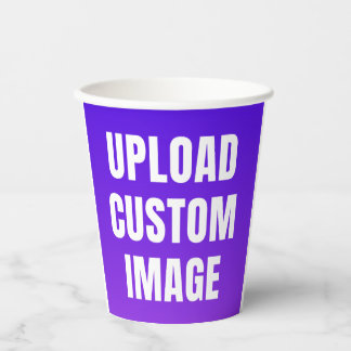 Upload 2 Custom Image - Add Your Own To Print On A Paper Cups