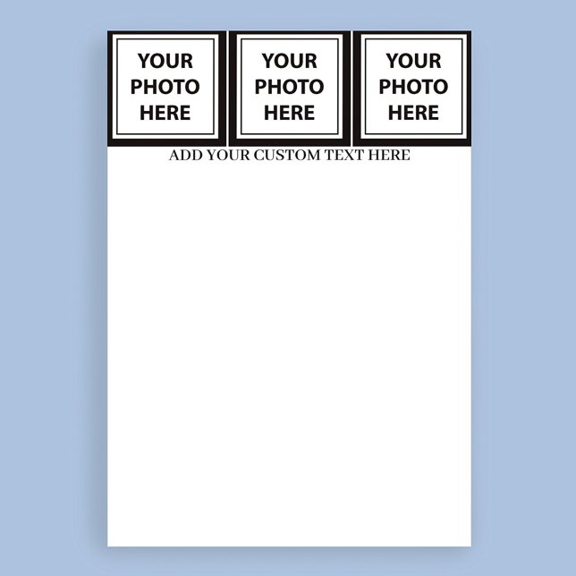 Upload 3 Photos & Add Text – Customise Picture Custom Letterhead (Creator Uploaded)