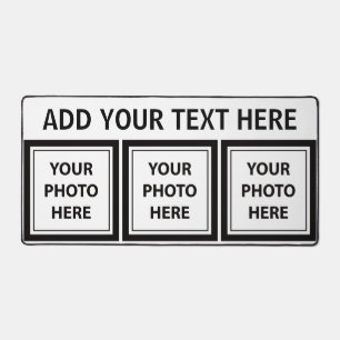 Upload 3Photos & Add Text – Simple Picture Desk Mat