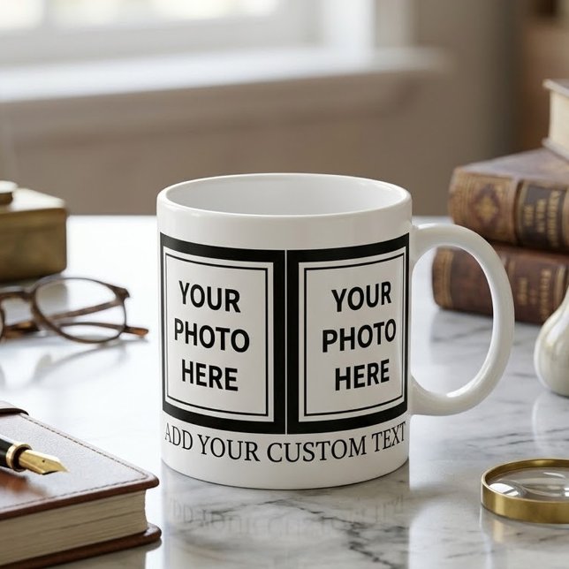 Upload 4 Photos & Add Text – Customise Picture Espresso Cup (Creator Uploaded)