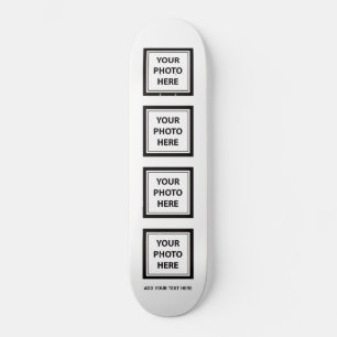 Upload 4 Photos & Add Text – Simple Picture Skateboard