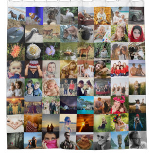Upload 64 photo shower curtain