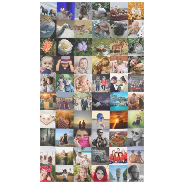 Upload 64 photo tablecloth (Front)