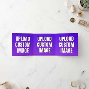 Upload 6 Custom Image - Add Your Own To Print On A Tri-Fold Card