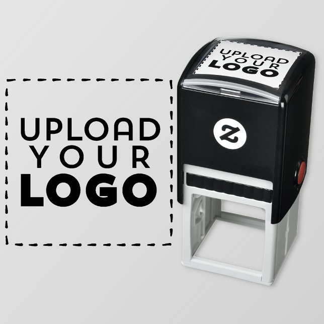 Upload A Business Logo Custom Square Rubber Self-inking Stamp (Creator Uploaded)