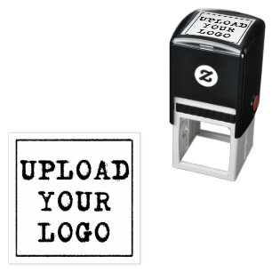 Upload A Business Logo Custom Square Self-inking Stamp