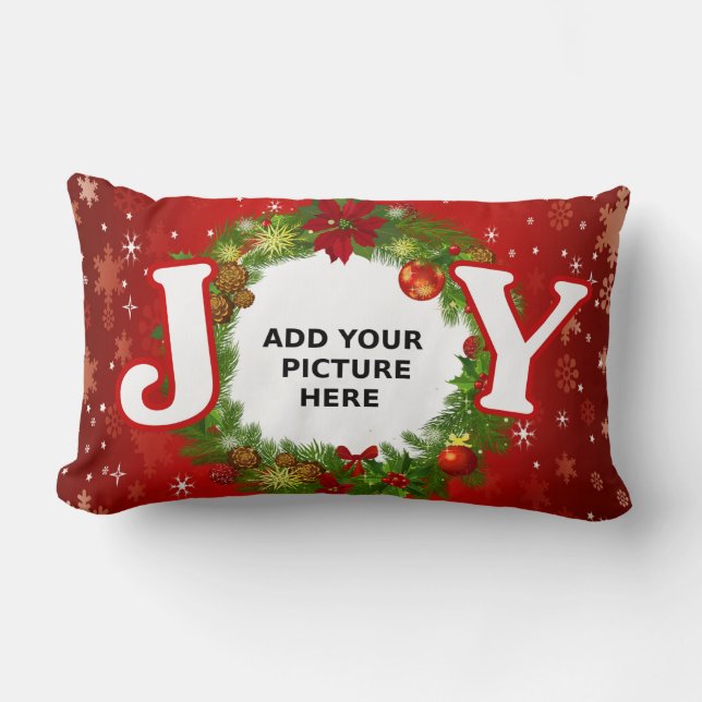 Upload a Photo Create your own Custom Christmas Lumbar Cushion (Front)