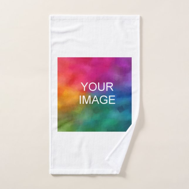 Upload Add Your Own Image Photo Logo Template Bath Towel Set (Hand Towel)