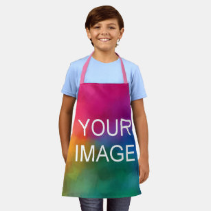 Upload Add Your Photo Or Logo Template Kids Girls Apron