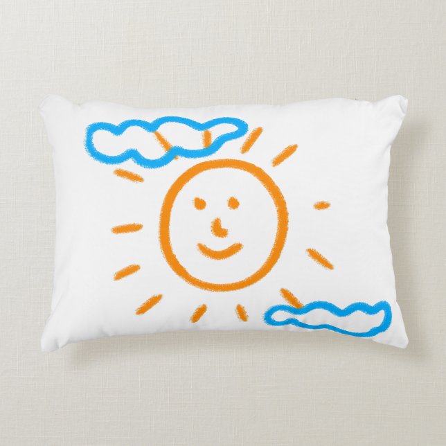 Upload Art Drawing Turn Kids Artwork to  Decorative Cushion (Front)
