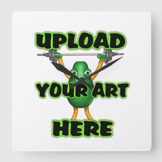 Upload art to square clock face by Valxart.com (Front)