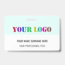 Upload Business Logo Add Name Info Branded Badge