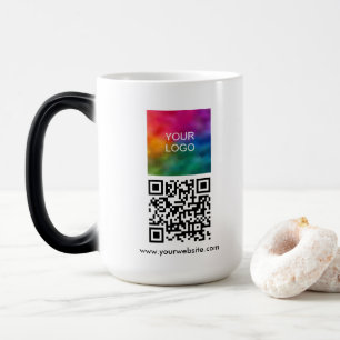 Upload Business Logo Custom QR Code Template Magic Mug