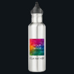 Upload Business Logo Photo Image Add Text Name 710 Ml Water Bottle<br><div class="desc">Elegant Template Upload Image Photo Business Logo Add Text Name Trendy Classic 24 oz Stainless Steel Water Bottle.</div>
