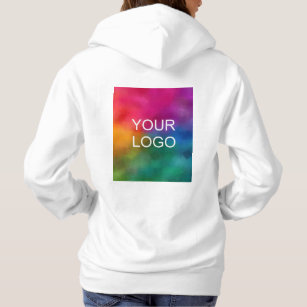 Upload Business Logo White Colour Template Hoodie