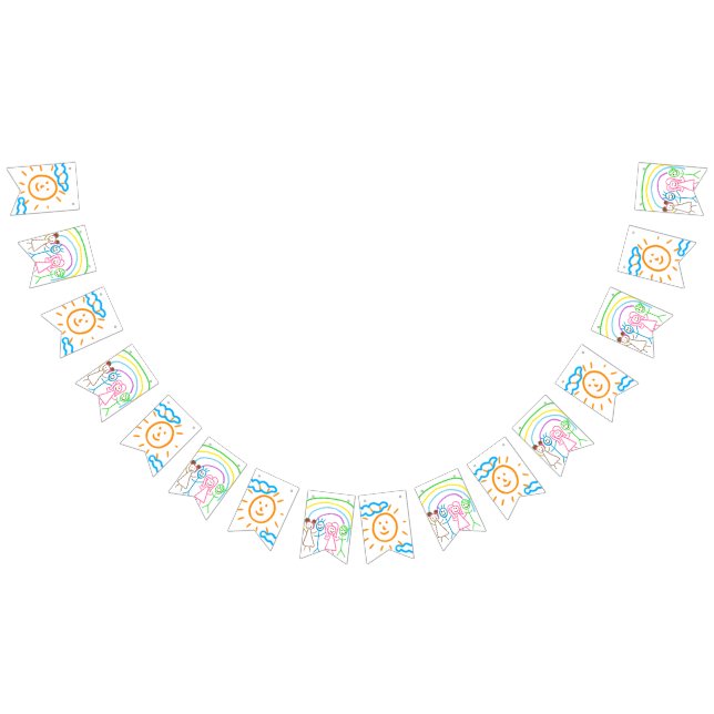 Upload Childs Drawing Turn Kids Artwork to Bunting (All)