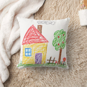 Upload Childs Drawing Turn Kids Artwork to Cushion