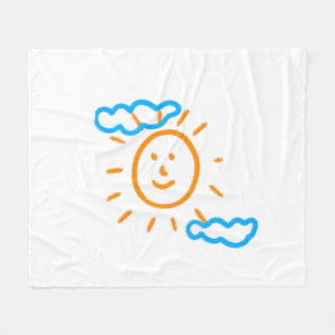 Upload Childs Drawing Turn Kids Artwork to Fleece Blanket