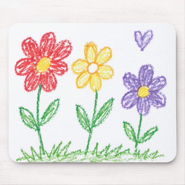 Upload Childs Drawing Turn Kids Artwork to Mouse Pad (Front)