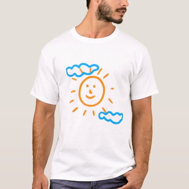 Upload Childs Drawing Turn Kids Artwork to T-Shirt (Front)