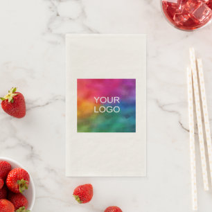 Upload Company Logo Here Add Text Ecru Template Napkin