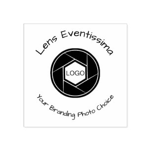 Upload Company Logo Name Slogan Minimalist Elegant Rubber Stamp