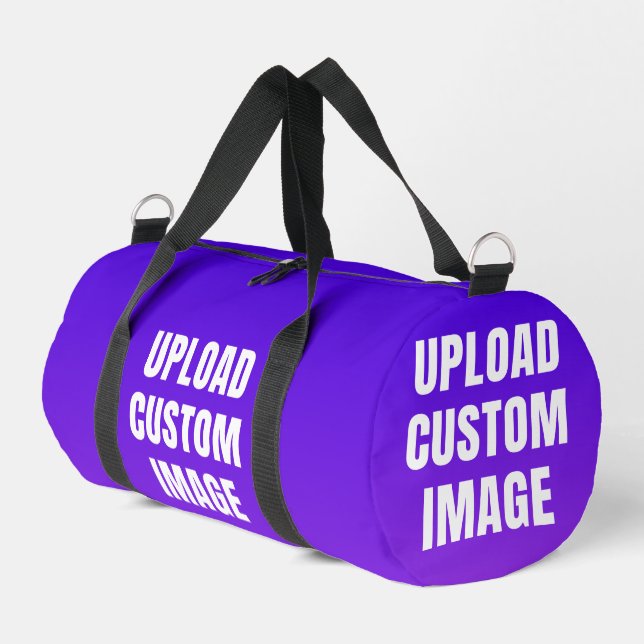 Upload Custom 4 Image - Add Your Own To Print On A Duffle Bag (Left Corner)