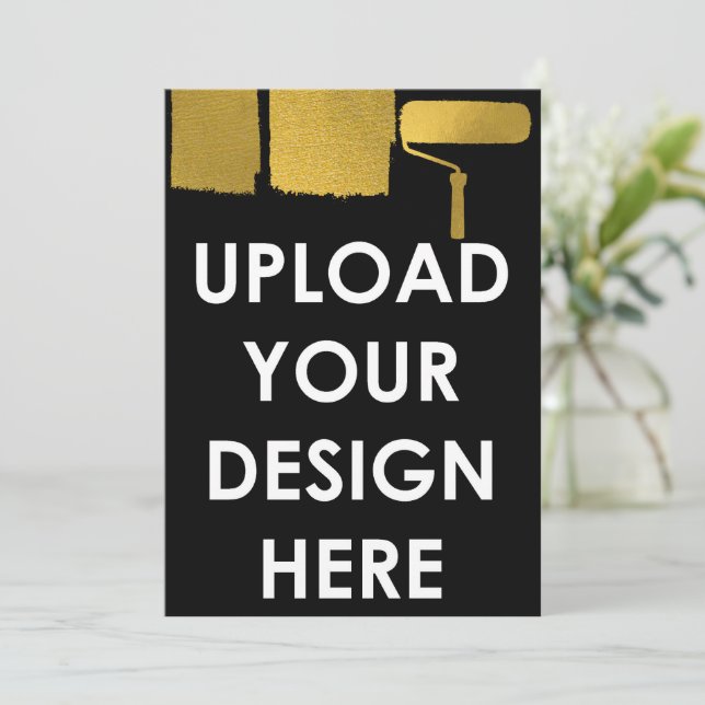 Upload Custom 5x7" Blank Promotional Business Invitation (Standing Front)