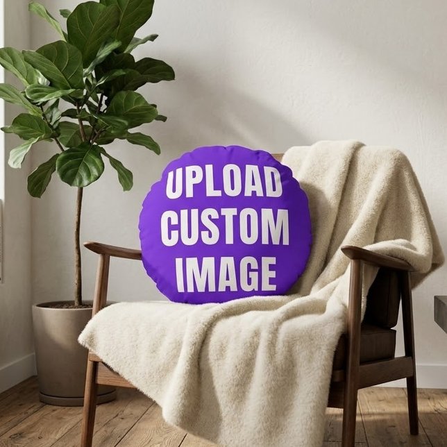 Upload Custom Image - Add Your Own To Print On A Round Cushion (Creator Uploaded)