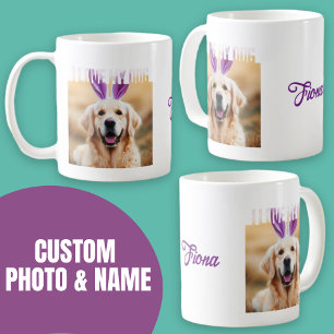 Upload Custom Pet Photo I Love My Dog Coffee Mug