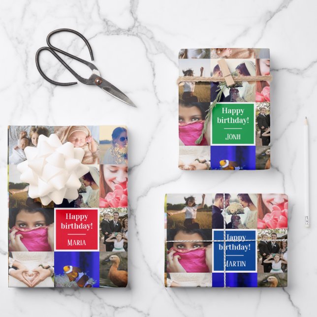 Upload customised photo wrapping paper sheets (Front)