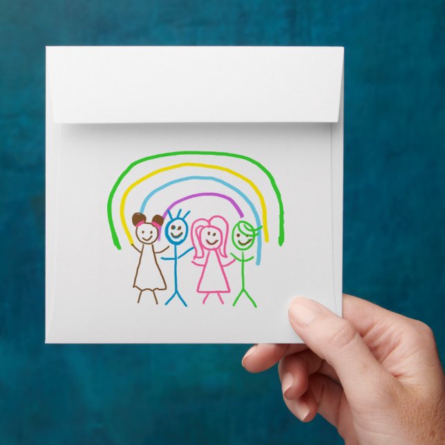 Upload Drawing Turn Kids Artwork to  Envelope (Hand)