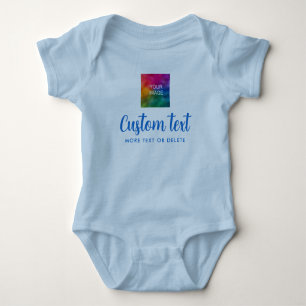 Upload Image Custom Text Unisex Jersey One-Pieces Baby Bodysuit