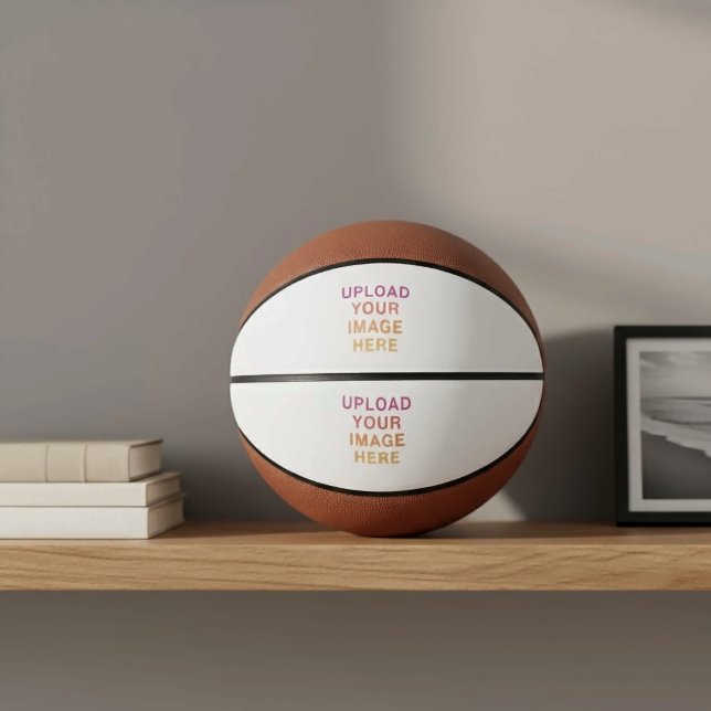 Upload Image Logo Blank White Basketball (Creator Uploaded)