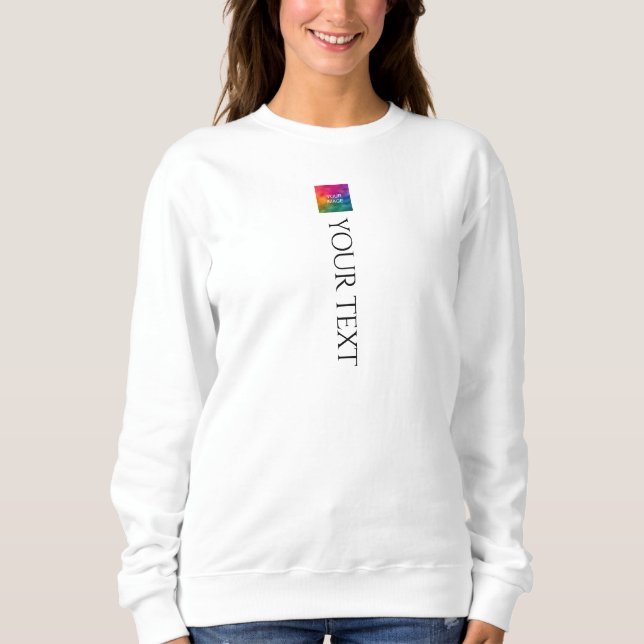 Upload Image Or Logo Womens Modern Elegant Trendy Sweatshirt (Front)